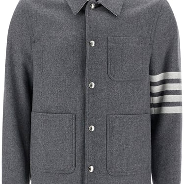 Thom Browne Wool And Cashmere Blend Oversh Men