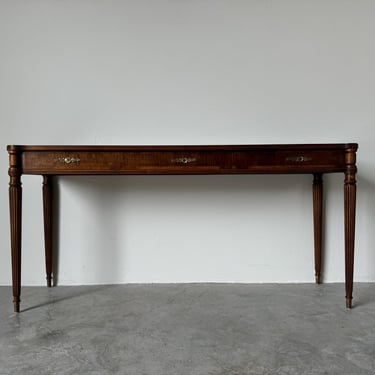 Henredon Neoclassical Louis XVI - Style Walnut Sofa Console Table 