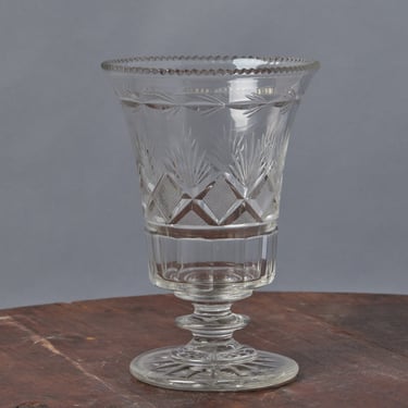 19th Century Cut & Blown Crystal Spooner or Celery Vase