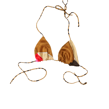 GIGI | bikini top brown geo