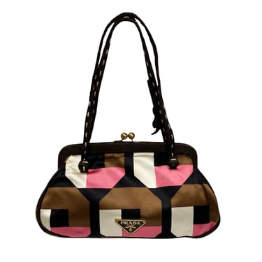 Prada Geometric Mini Kisslock Bag