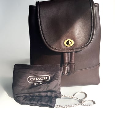 Vintage Espresso Brown Coach Mini Backpack