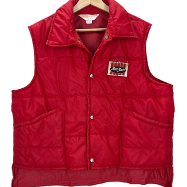 Vintage 80's MoorMan’s Red Puffer Vest Jacket XXL