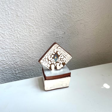 One-Of-A-Kind Handmade Ceramic Jewelry Box - The Object Enthusiast ring box, engagement jewelry box, square ceramic jewelry box 