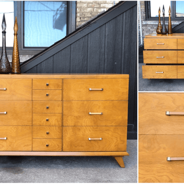 Vintage Modern Birch Dresser 