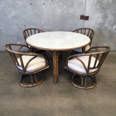 Cane Dining Table &amp; Four Chairs