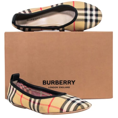 Burberry - Beige Signature Plaid Flat Shoes Sz 7.5