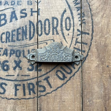 1870s Cast Iron Victorian Eastlake Ornate Drawer Pull 