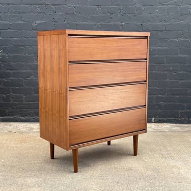 Mid-Century Modern Walnut Highboy Dresser, c.1960’s 