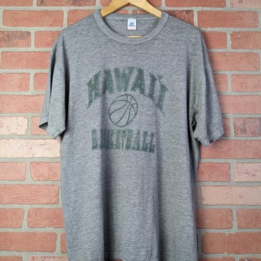 Vintage 90s 00s Very Thin Hawai'i Basketball ORIGINAL Sports Tee - Large 