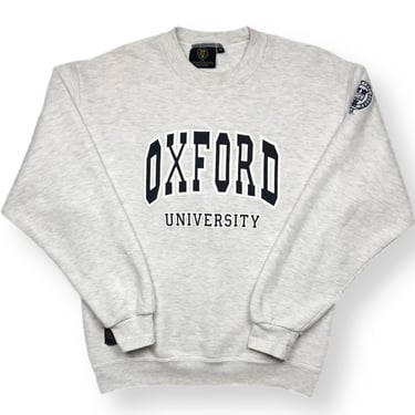 Vintage 90s University of Oxford Puff Print Collegiate Graphic Crewneck Sweatshirt Pullover Size Medium/Large 