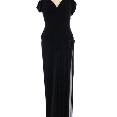 Vicky Tiel Ruched Jersey Gown