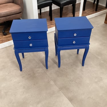 Pair of Blue Side Tables