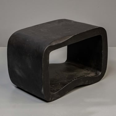 Contemporary Black Wood Side Table