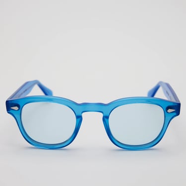 Small New York Eye_rish Causeway Blue frames with blue lenses 