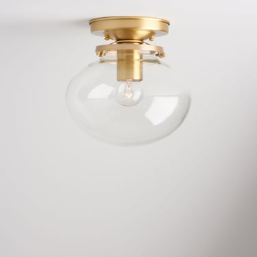 Elegant Rounded Oval Fixture - Hand Blown Glass - Crystal Lighting 