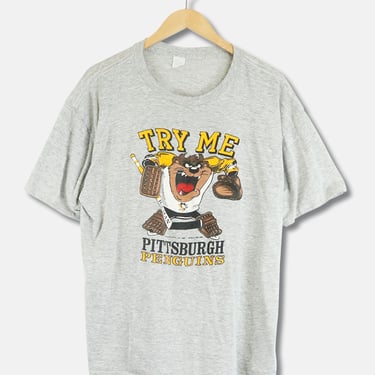 Vintage 1989 NHL Pittsburgh Penguins Tasmanian Devil T Shirt