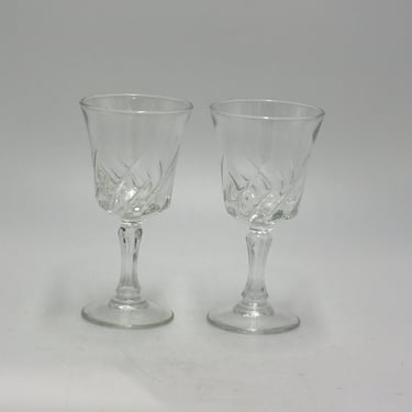 vintage Aperitif glasses set of two made in France 