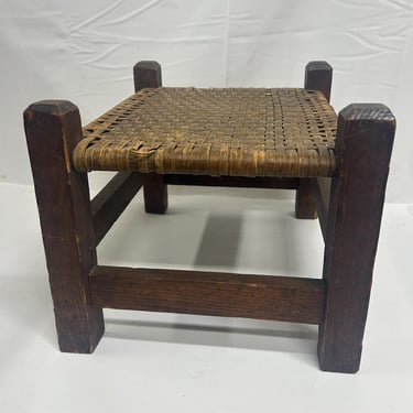 Mission oak footstool 