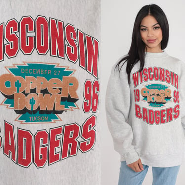 Wisconsin Badgers Sweatshirt 1996 Copper Bowl Sweatshirt 90s NCAA Football Graphic Shirt Pullover Crewneck Sports Vintage 1990s Mens 2xl XXL 