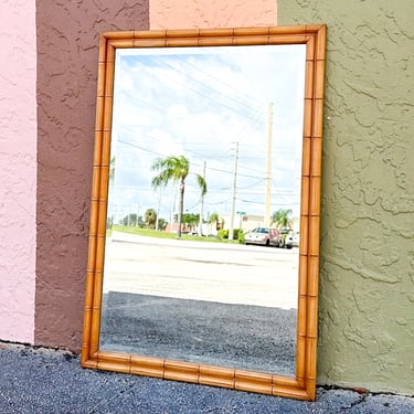 Simple Chic Faux Bamboo Mirror