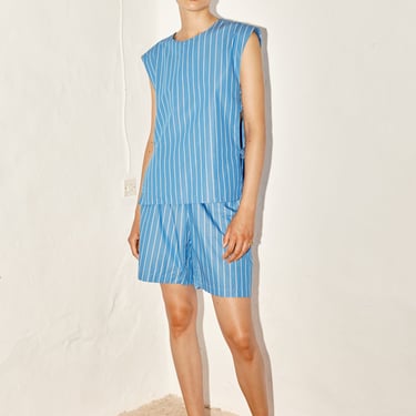 Egyptian Blue Striped Cala Shorts