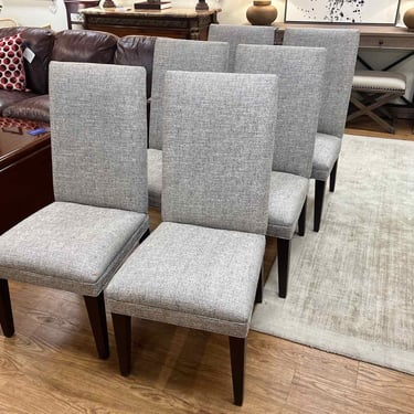 Set of 6 Grey Mitchell Gold + Bob Williams Dining Chairs