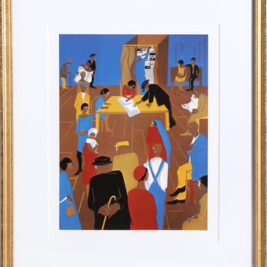 Jacob Lawrence, The 1920's, The Migrants Cast Their Ballots, Offset Lithograph (unsigned) 