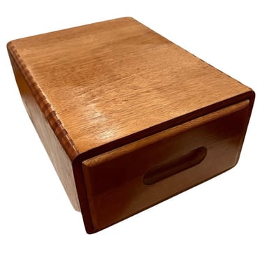 Danish Modern Solid Teak Dovetail Multiuse Box with Drawer