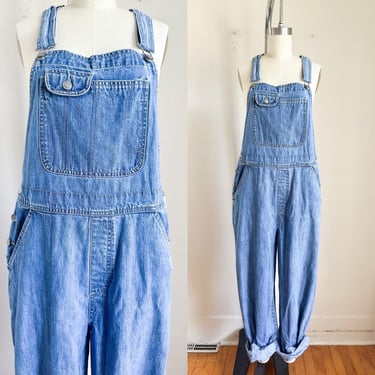 Vintage Medium Wash Blue Denim Overalls / M 