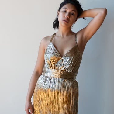 Gold Lamé Dress | Estevez 