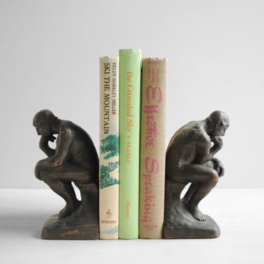 Vintage Rodin The Thinker Bookends 