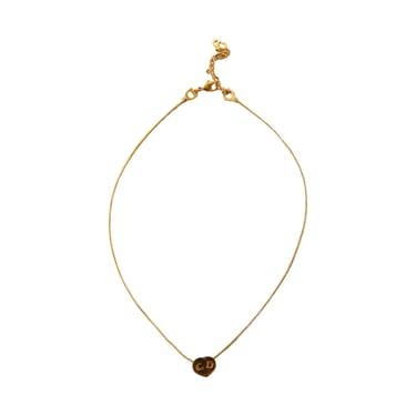 Dior Gold Heart 'CD' Necklace