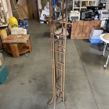 Frank Lloyd Wright Style Copper Colored Coat & Hat Rack 