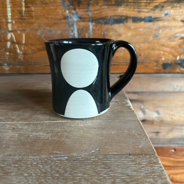 Mug - Black with White Geometric Shapes 