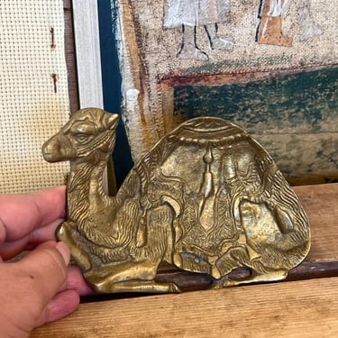 Free Shipping Within Continental US - Vintage possibly Brass camel Sculpture decorative Tray 