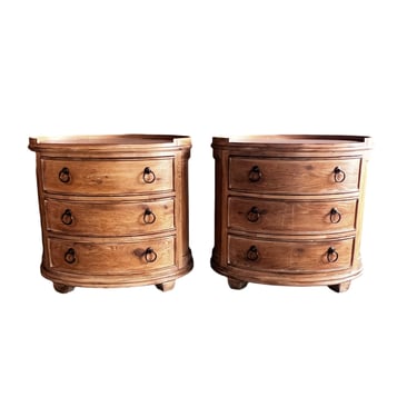 Set of 2 Fine Furniture Oval Tray Top Nightstands SS262-18