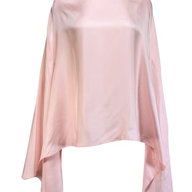 Lapointe - Light Pink Silk Cape Top Sz S