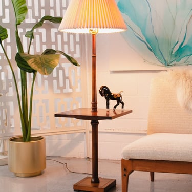 Vintage Floor Lamp Table