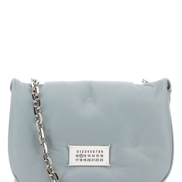 Maison Margiela Unisex Light Blue Nappa Leather Small Glam Slam Flap Crossbody Bag