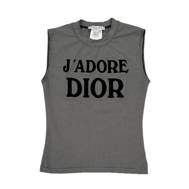 Dior 'J'Adore' Grey Logo Tank