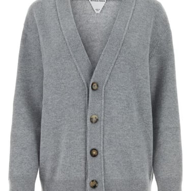 Bottega Veneta Women Grey Stretch Cashmere Blend Cardigan