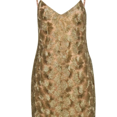 Trina Turk - Gold Metallic Sleeveless Mini Dress Sz 4