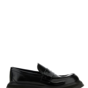 Alexander Mcqueen Women Black Leather Loafers