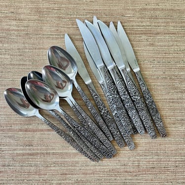 Vintage Ekco Eterna Stainless Flatware - RARE Las Palmas Custom Stainless Flatware - Knives and Forks - Japan 