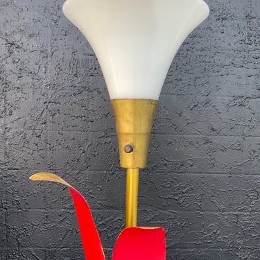 Red Flower Vintage Lamp