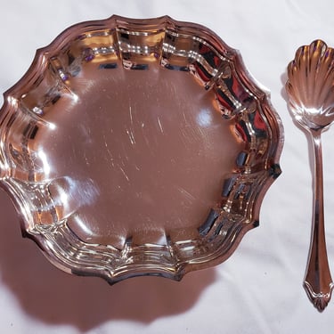 Like New Oneida Silver-plate Hostess Set Relish Bowl and Spoon 