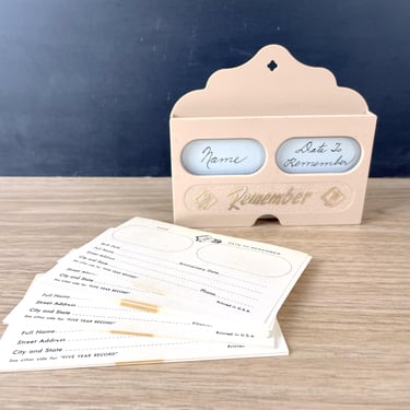 Perpetual birthday reminder memo holder - 1970s vintage 