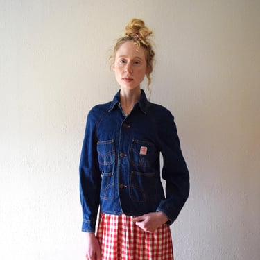 1950s denim jacket . vintage Tuf Nut jacket . size xs to s 