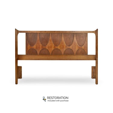 MCM Broyhill Brasilia Walnut Queen Headboard Viva La Vintage Houson TX